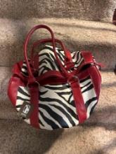 New Zebra Print Duffle Bag