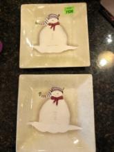 Snowmates Snowman Plates