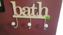 Bath Sign with hooks