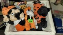 wicker basket full of OSU stuffed mascots