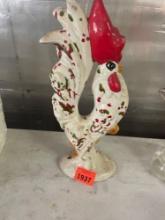 Rooster porcelain decoration