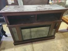 wooden electric fireplace/ foyer entertainment center