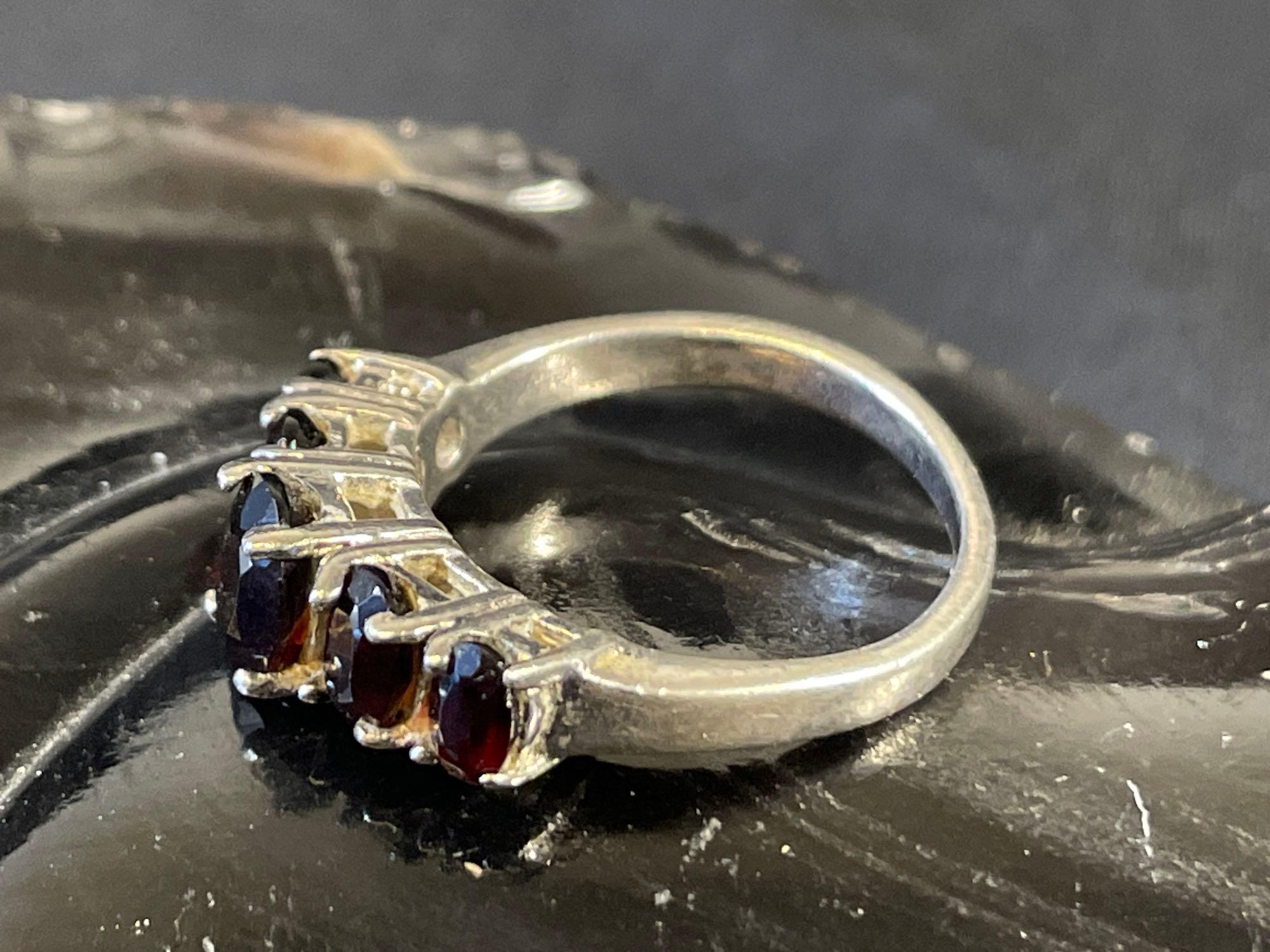 Sterling and Garnet Ring