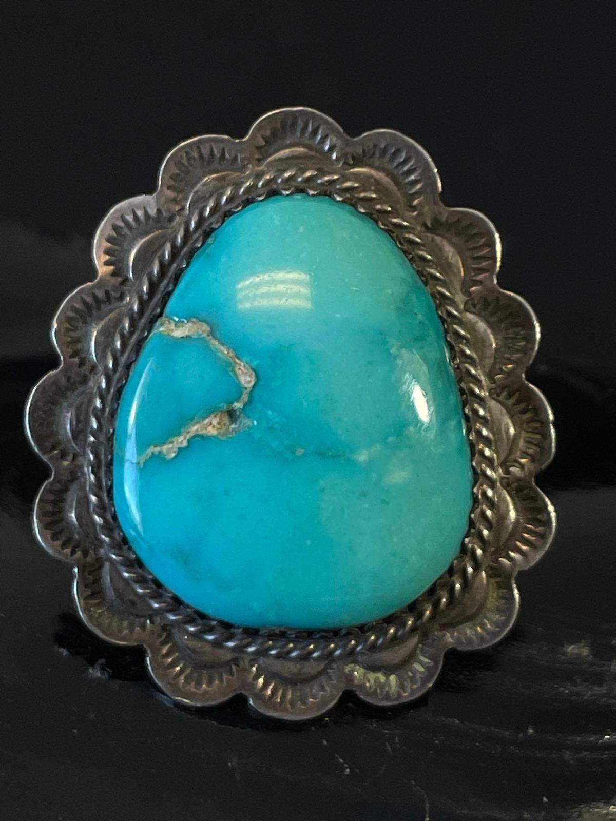 Sterling Silver and Turquoise Ring