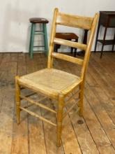Maple ladder back dining chair