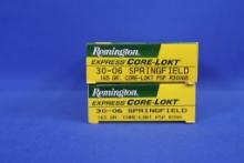 Ammo, Remington 30-06 Springfield. 40 total rounds.