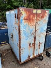 Double Sided Light Blue Storage Cabinet