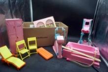 Dollhouse Accessories - Chairs, Locker, Exercise Equipment, Tub & More