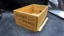 Gilt Edge Prunes Wooden Crate