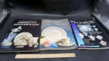 3 Books - American Dinnerware, American Kitchen And Dinner Wares & White Ironstone