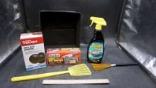 Invisible Glass Cleaner, Fly Swatter, Door Knob, Knife Sharpener, Brush, Fabric Tote