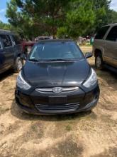 2017 Hyundai Accent 4 door Black runs & drives clean title #48501