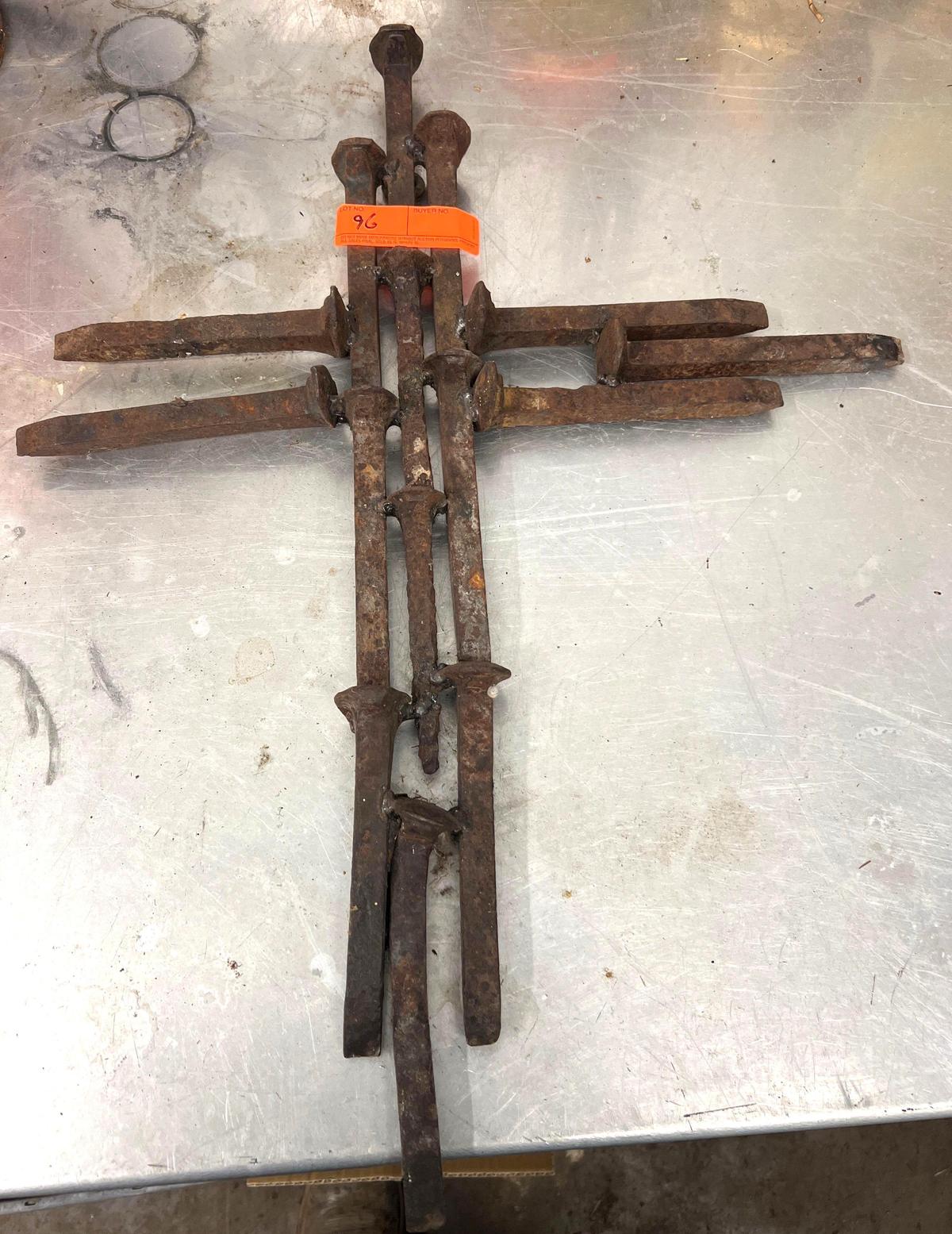 Railroad Spike Cross