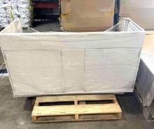 2 Door Metal Sink Cabinet - 35.25 in x 21 5/8 in x 52 in - New in Box