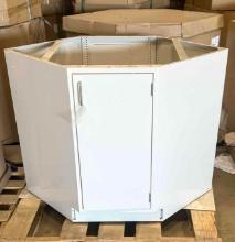 Corner Metal Sink Cabinet 35.25 in x 21 5/8 in x 32 in - Qty. 2x Money - New in Box