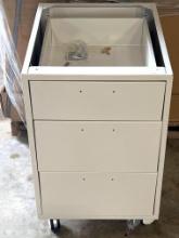 3 Drawer Rolling Metal Cabinets 27 13/16 in x 21 5/8 in x 18 in - Qty. 7x Money - New in Box