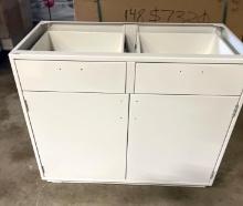 2 Door 2 Drawer Metal Base Cabinets 35.25 in x 21 in x by 58 in - New