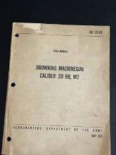 Vietnam War M-2 .50 Cal. Machine Gun Manual FM 23-65