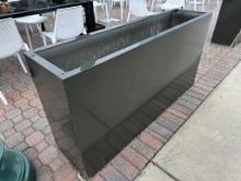 Black Plastic Outdoor Planter 60"W x 15"D x 30.5"H