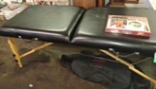 STRONG-LITE PORTABLE MASSAGE TABLE & BAG (Padding starting to peel)- PICK UP ONLY