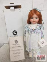 Classical Treasures Handcrafted Exquisit Porcelain Collector Doll - Red Hair, Green Eyes, Purple