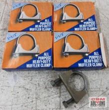 All Purpose Heavy Duty 1-1/2" Muffler Clamp - Set of 4