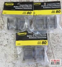 SpeeCo S668501 2pk Connecting Links #80, 1" Pitch - Set of 3