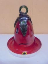 Beautiful Art Glass Bell Bird Feeder