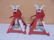 Set of 3 Ton Ratchet Type Jack Stands