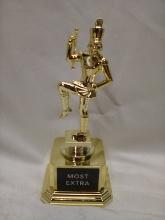 8”T Gold Finish “Most Extra” Statue/ Trophy
