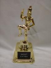 8”T Gold Finish “Most Extra” Statue/ Trophy