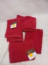 2 Set of 2 Red Trueliving 12”x12” Dishcloths