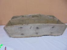 Antique Primitive Wooden Carpenter's Tote Tool Box