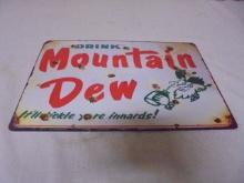Mountain Dew Metal Advertisement Sign