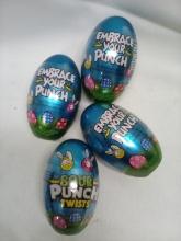 Lot of 4 Sour Punch Twists Chewy Rope Candy 2Pc Eggs