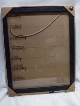 21”x17”x1” Dry Erase Framed Glass Daily Planner w/ Marker