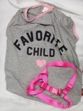 Favorite child Dog shirt, XL and pink harness, ?L/XL