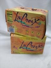 2 Full 6 Can Cases of LaCroix Sparkling Waters- Peach Peach/ Pear