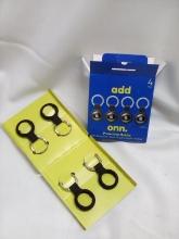 4 Pack of ADD ONN Apple AirTag Protective Holder w/ Carabiner Style Ring