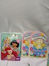 Princess x1 and Hello Sunshine x2 coloring and activity book