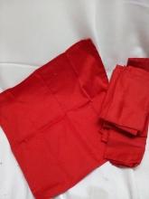 Red cloth napkins set of 12, 16in x 16in,