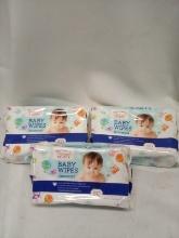 Parents Select Unscented baby wipes 3-80 ct bags