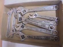 Large Group of Assorted Adjustable Wrenches