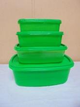 4pc Set of Green Fruit & Vegatable Storage Containers