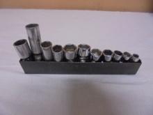 11pc Set of Snap-On 3/8in Drive SAE Swivel Sockets