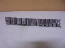 12pc Snap-On 1/2in Drive SAE Sockets