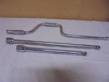Snap-On 1/2in Drive Speed Wrench & 10in & 15in Extentions