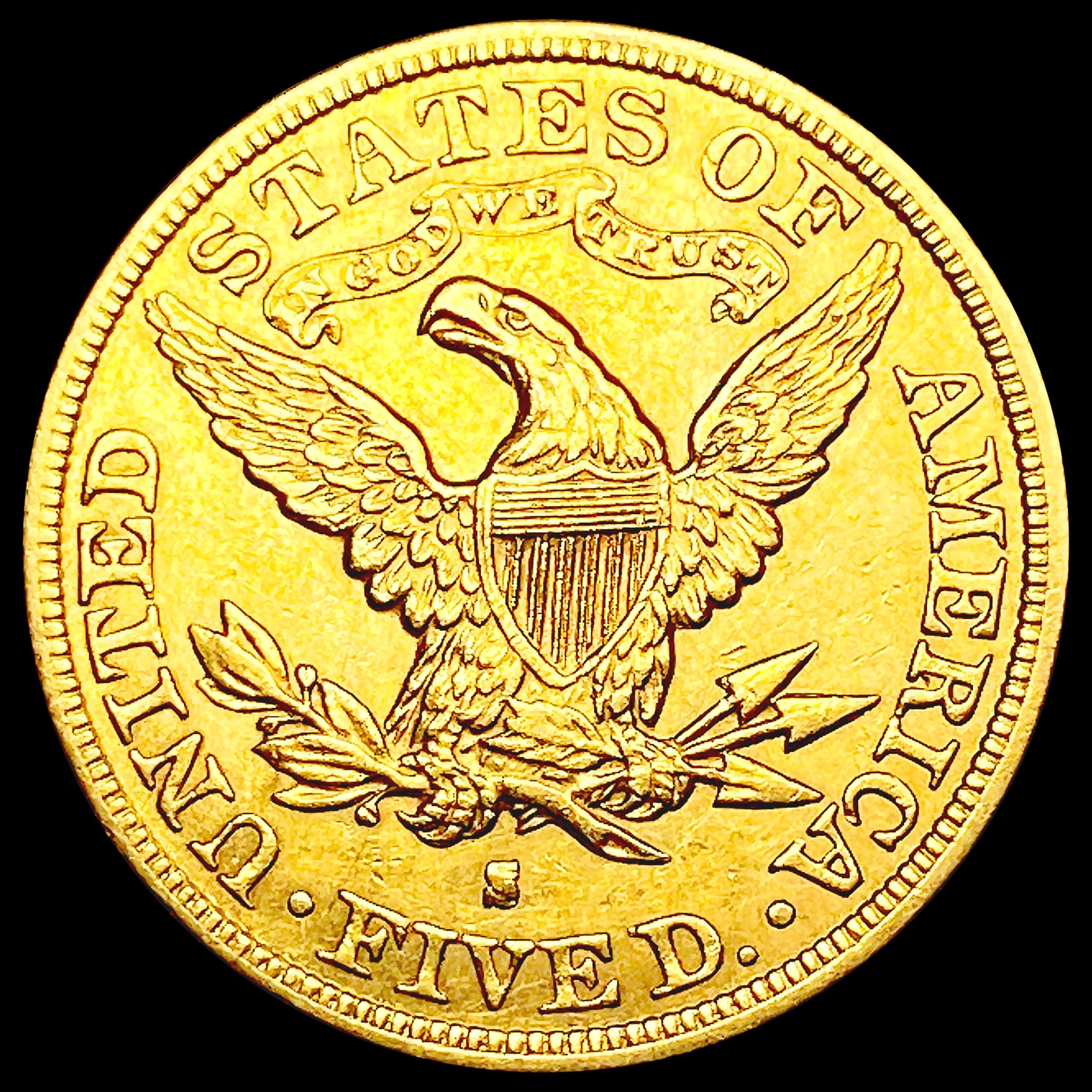 1895-S $5 Gold Half Eagle CLOSELY UNCIRCULATED