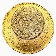 1959 Mexico .4823oz Gold 20 Pesos UNCIRCULATED