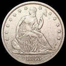 1843 Seated Liberty Half Dollar CLOSELY UNCIRCULAT